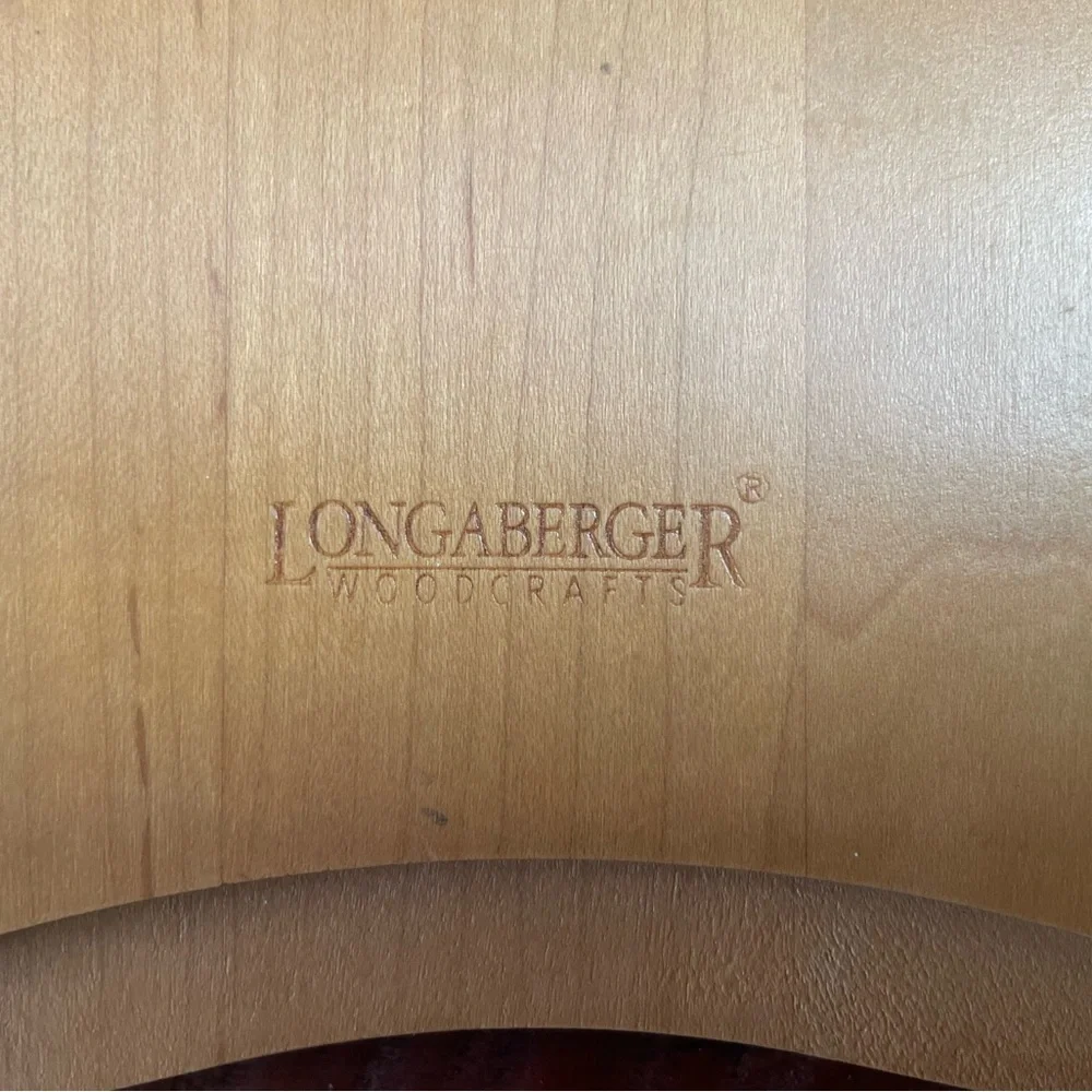 Longaberger Star Basket Christmas Liner Wooden Lid plastic protector 2001 RARE - Picture 7 of 8